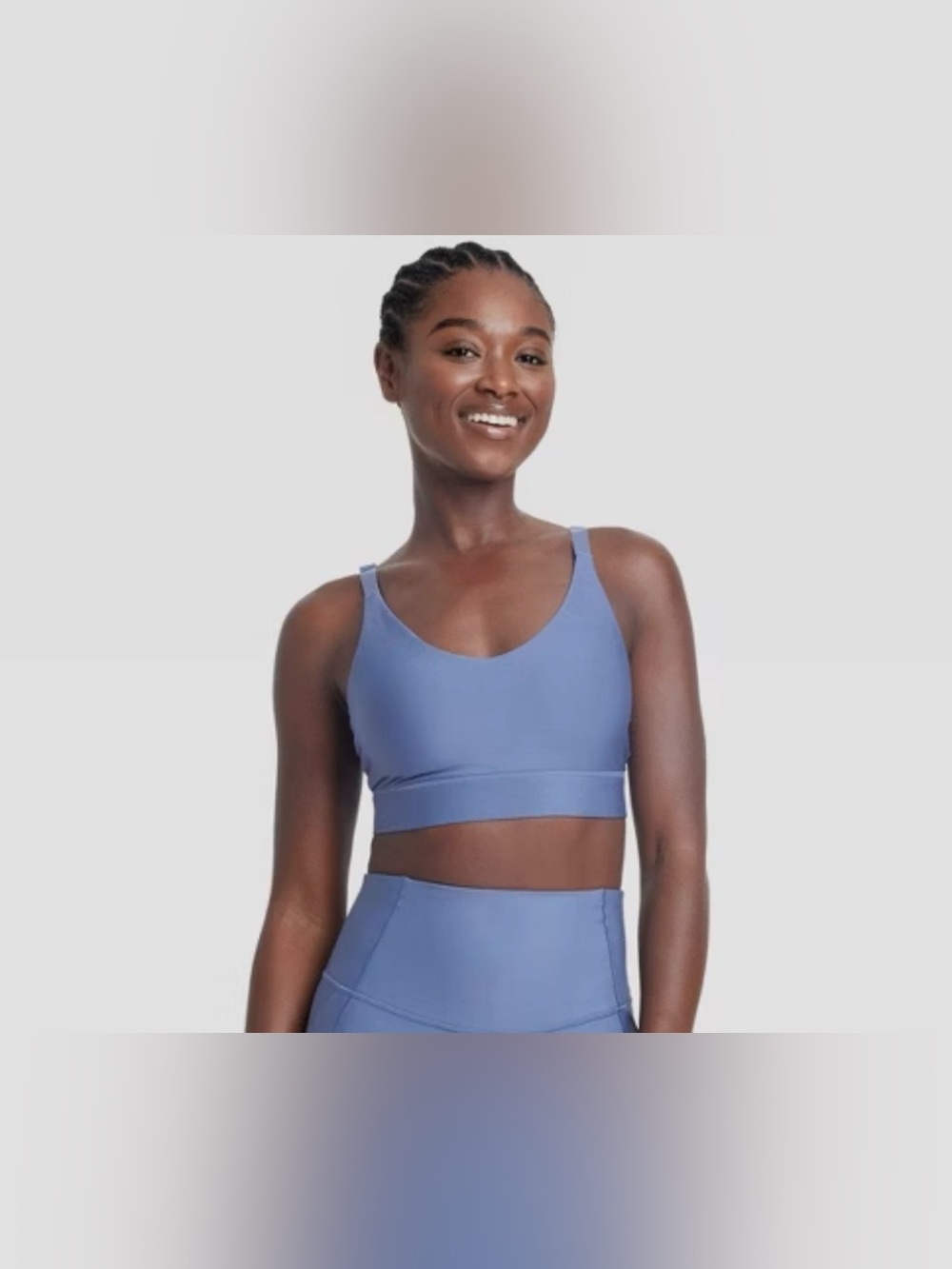 NWT All in Motion Blue Effortless Adjustable Straps Sports Bra size 1XL